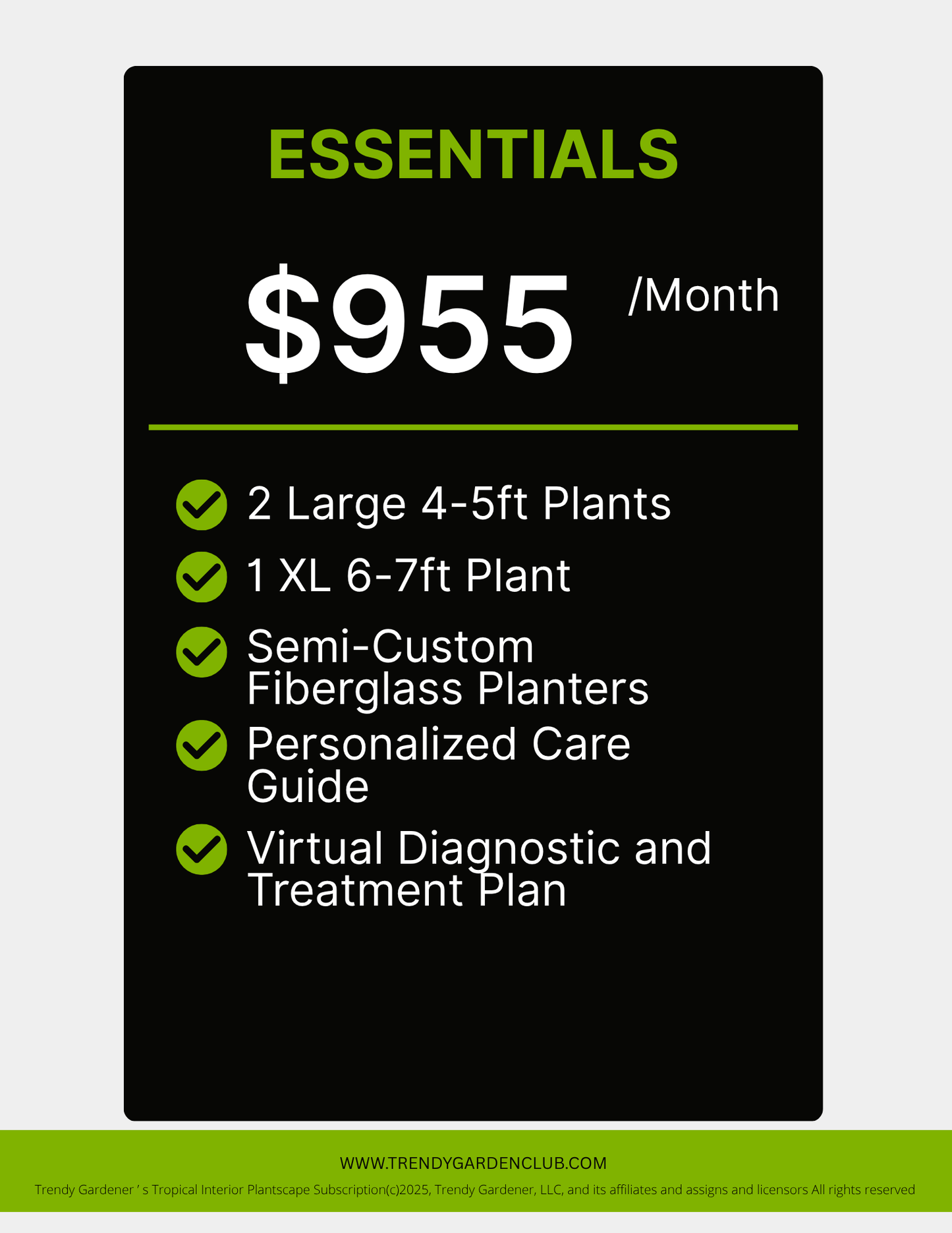 Tropical Interior Plantscape Subscription | Plant Rental Packages