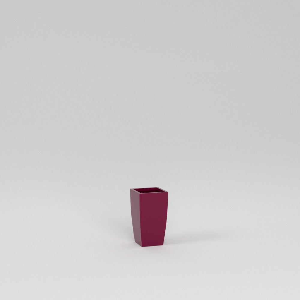 Semi Custom Gloss_Eggplant Tapered_European_Square_Fiberglass_Planter_-_Trendy_Gardener