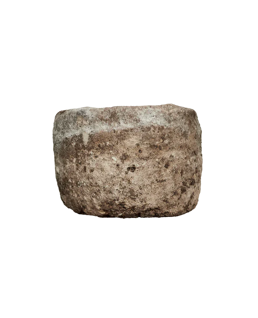 Rustic round limestone trough planter for biophilic interior decor by Trendy Gardener