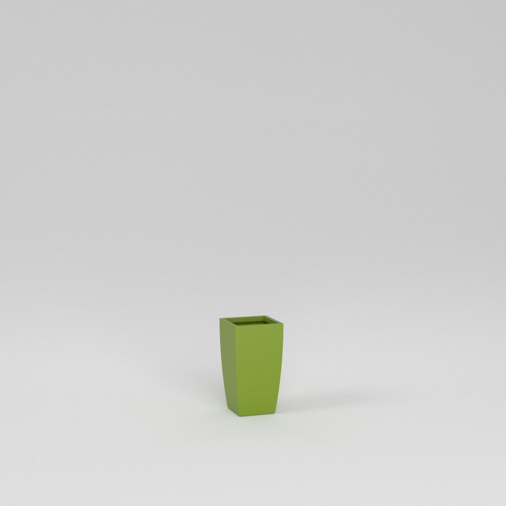 Semi Custom Satin_Green Tapered European Square Planter Pot