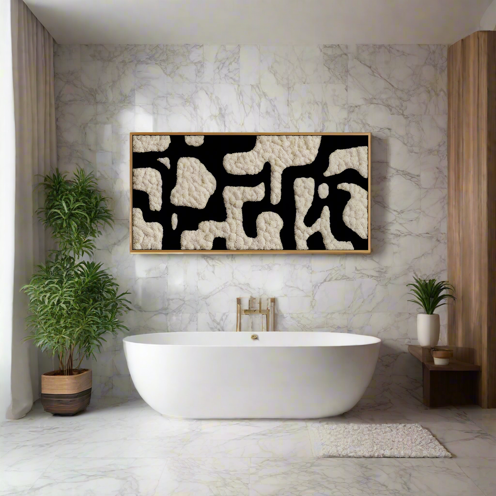 Vantablack a custom luxury preserved moss wall featuring rich, deep black moss textures in a sleek, modern pattern. Handmade in Des Moines, Iowa for designer interiors, the wall creates a striking visual impact while offering a zero-maintenance, biophilic design solution.