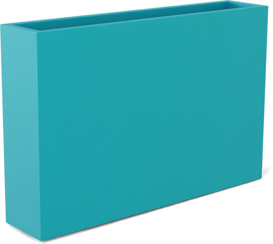 Amesbury Rectangular Fiberglass Planter in Satin Seafoam Green