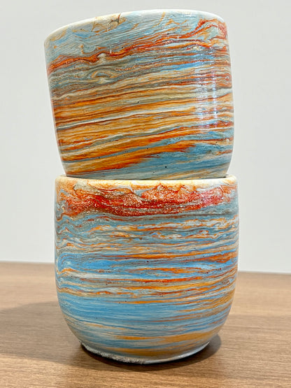 Handmade Artisanal Marbled Pots