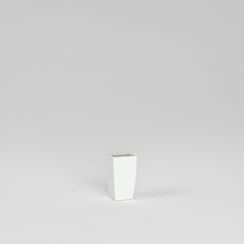 Semi Custom Gloss_White Tapered European Square Planter 