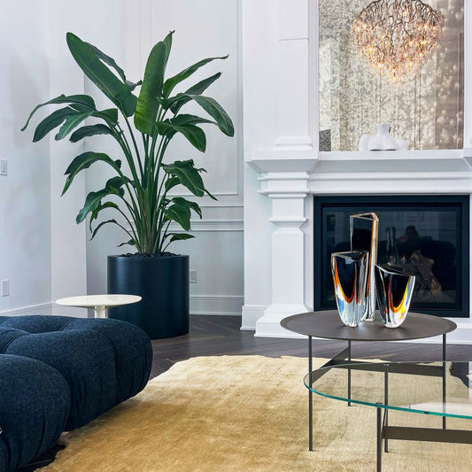 Professional luxury plant installation in an elegant high end residential home in West Des Moines, Iowa.