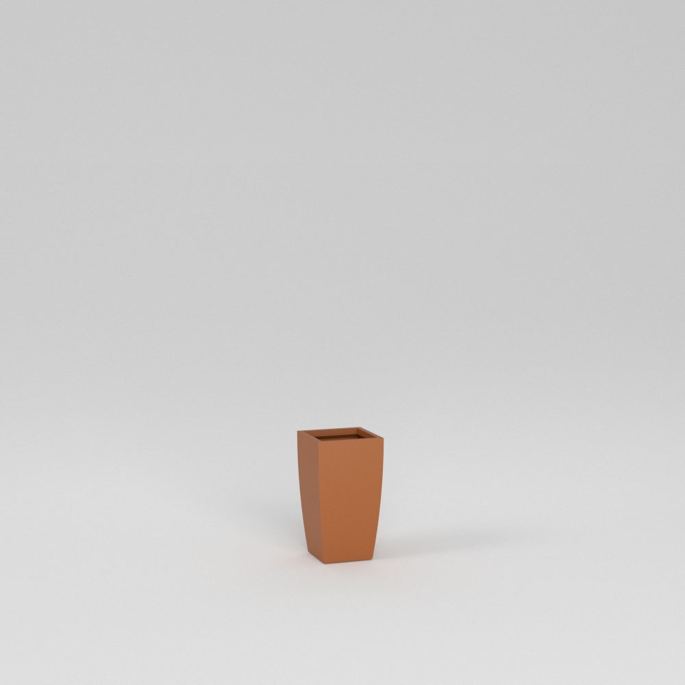 Semi Custom Matte_Terra_Cotta Tapered European Square Planter Pot