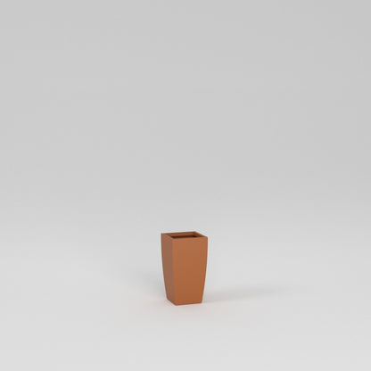 Semi Custom Matte_Terra_Cotta Tapered European Square Planter Pot