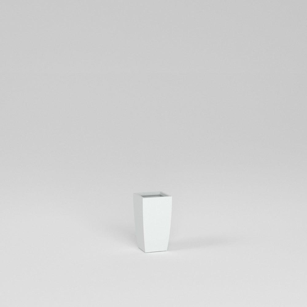 Semi Custom Matte_White Tapered European Square Planter Pot