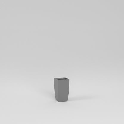 Semi Custom Metallic_Gunmental Tapered European Square Planter Pot