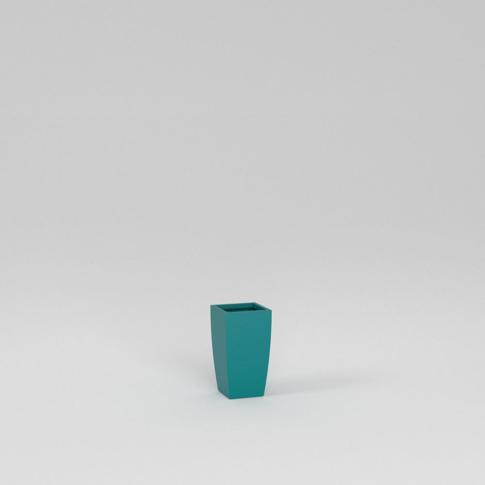 Semi Custom Satin_Seafoam Tapered European Square Planter Pot