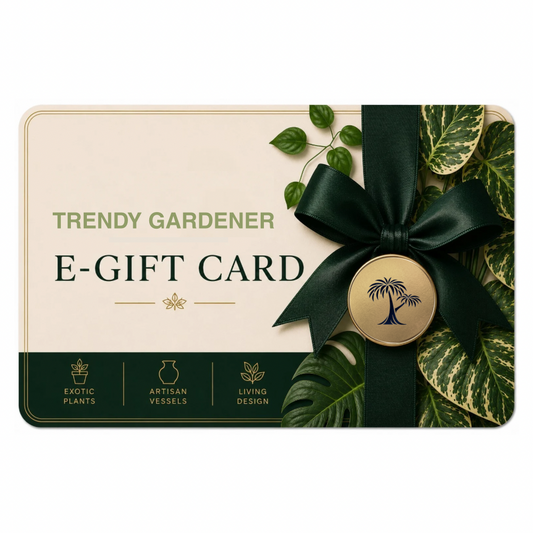 Trendy Gardener eGift Card for plant care, houseplant maintenance, and indoor plant design