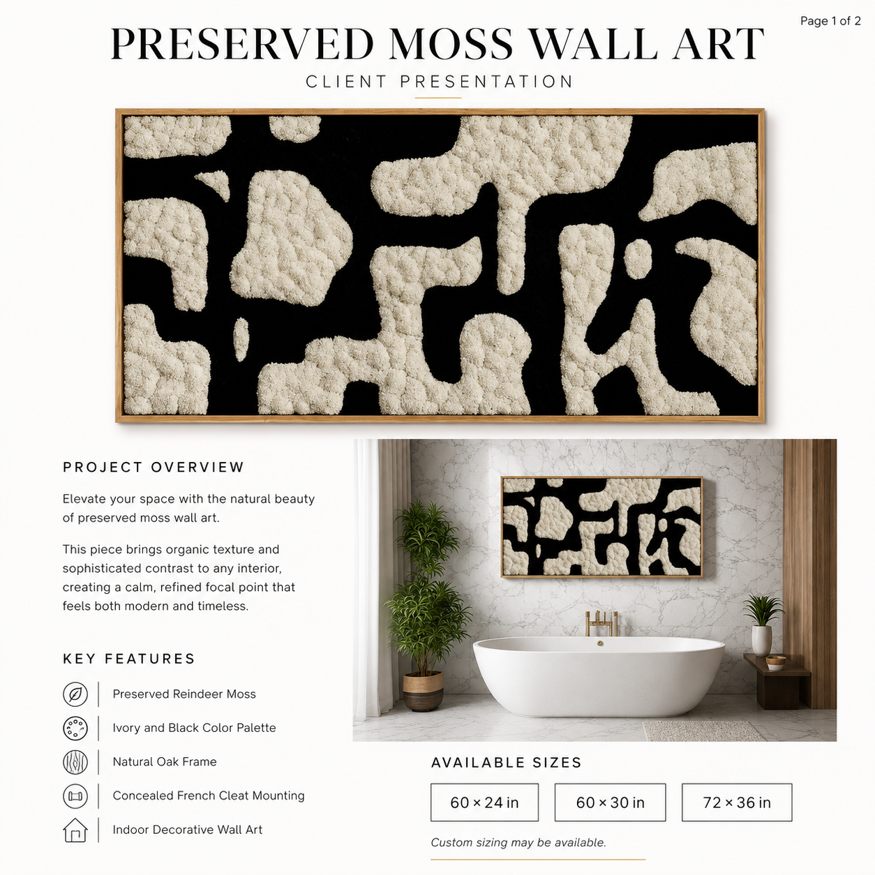 Iowa preserved moss wall art design for a residential client. Moss wall construction, design, and installation. Trendy Gardener Des Moines, Iowa