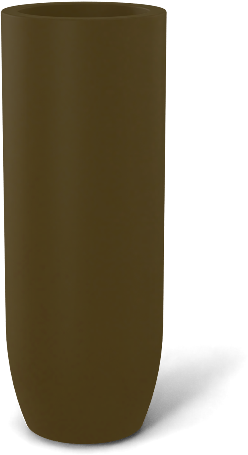 Saint Tropez Round Fiberglass Planter in Matte Bronze