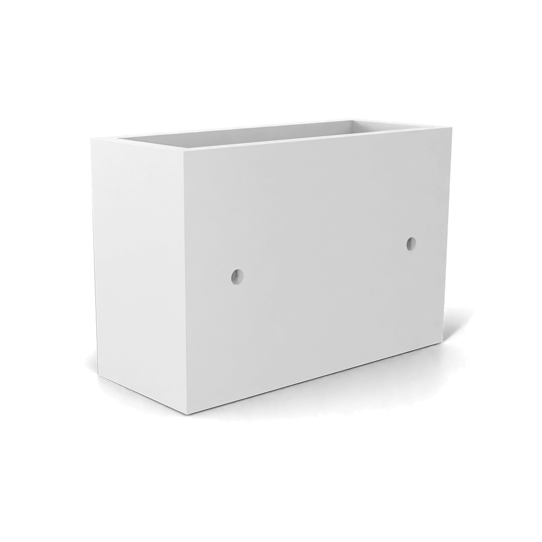 Nile Wall Planter Fiberglass Planter in Matte Bright White