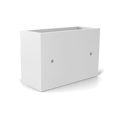 Nile Wall Planter Fiberglass Planter in Matte Bright White