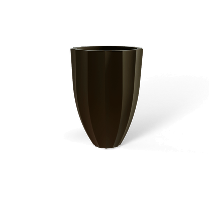 Alicante Round Fiberglass Planter in Matte Bronze