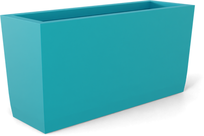 Panama Curved Rectangular Fiberglass Planter in Satin Seafoam Green