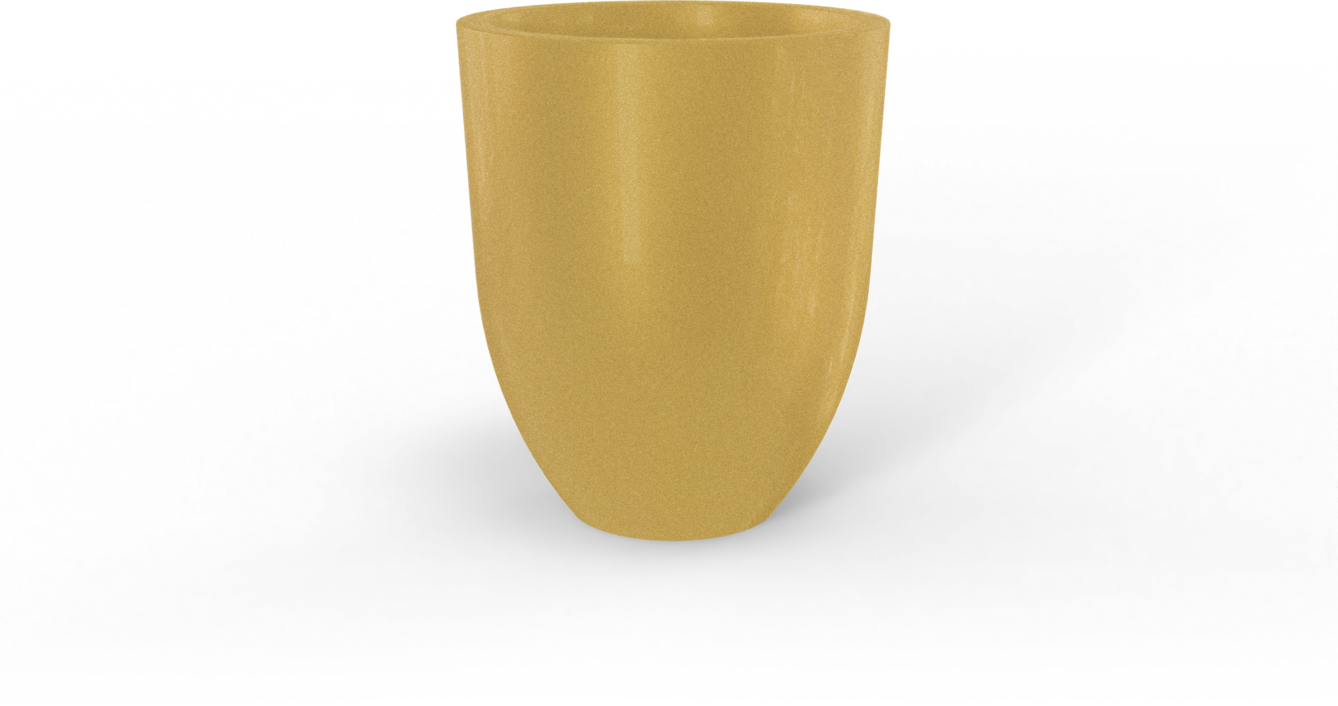 Valencia Round Fiberglass Planter in Gloss Metallic Gold