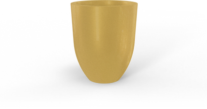 Valencia Round Fiberglass Planter in Gloss Metallic Gold