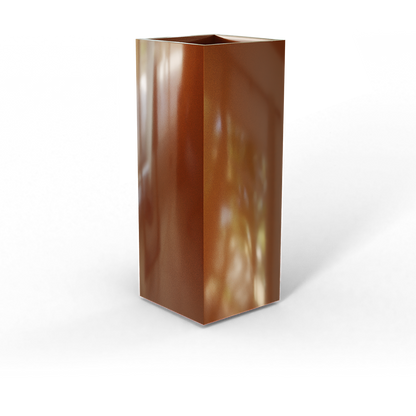 Perth Rectangular Fiberglass Planter in Matte Bronze