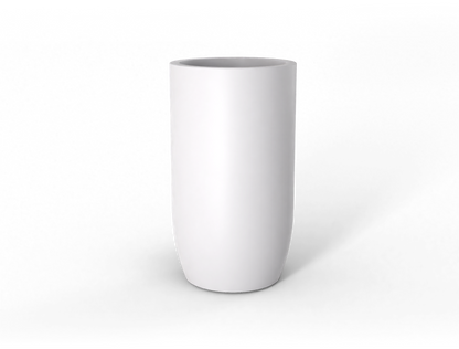 Lisbon Round Fiberglass Planter in Matte Bright White