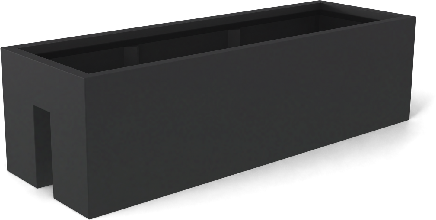 Tiergarden Fiberglass Planter in Matte Charcoal