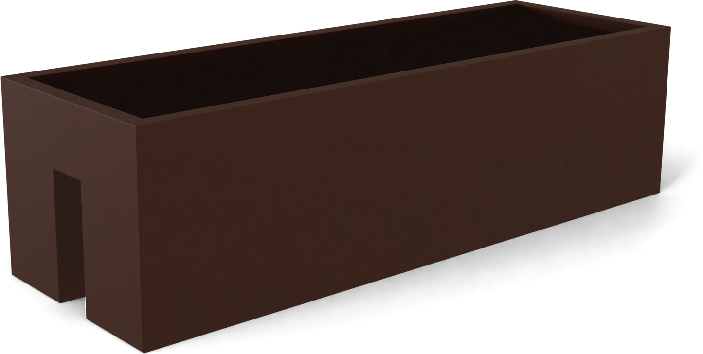 Tiergarden Fiberglass Planter in Matte Dark Brown