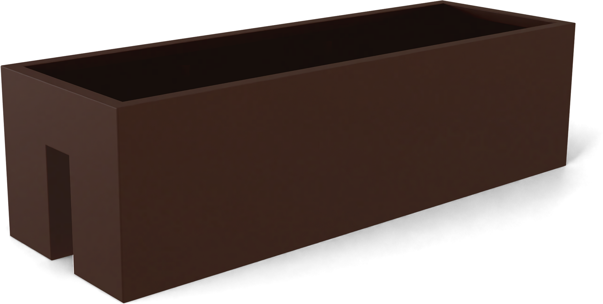 Tiergarden Fiberglass Planter in Matte Dark Brown
