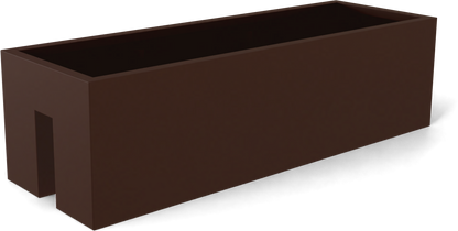 Tiergarden Fiberglass Planter in Matte Dark Brown