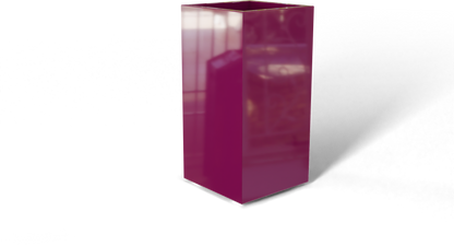 Potsdam Rectangular Fiberglass Planter in Gloss Eggplant