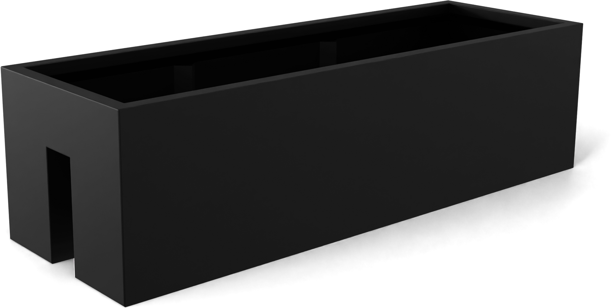Tiergarden Fiberglass Planter in Matte Black