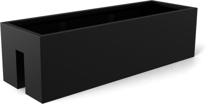 Tiergarden Fiberglass Planter in Matte Black