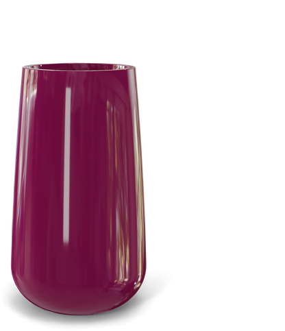 Saigon Round Fiberglass Planter in Gloss Eggplant