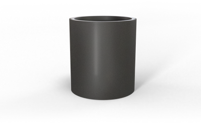 Rio Grande Round Fiberglass Planter in Matte Gunmetal