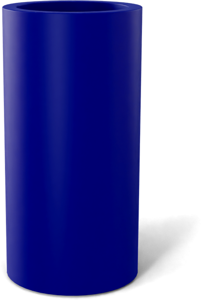 Corry Round Fiberglass Planter in Matte Cobalt Blue