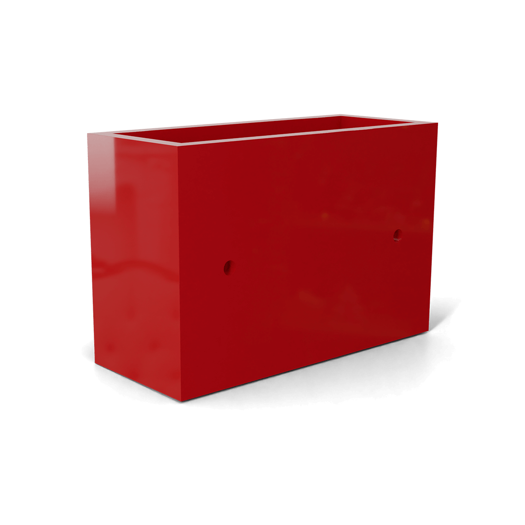 Nile Wall Planter Fiberglass Planter in Gloss Red