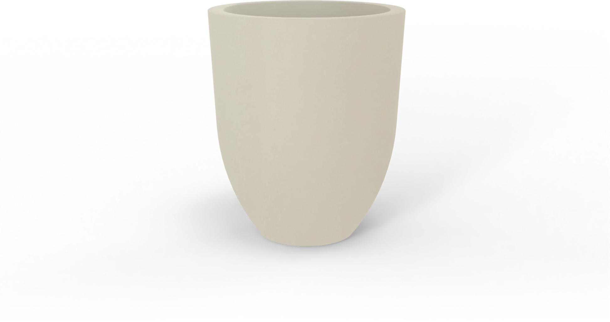 Valencia Round Fiberglass Planter in Satin Beige