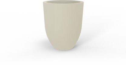 Valencia Round Fiberglass Planter in Satin Beige
