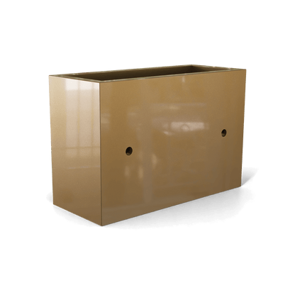 Nile Wall Planter Fiberglass Planter in Gloss Metallic Gold