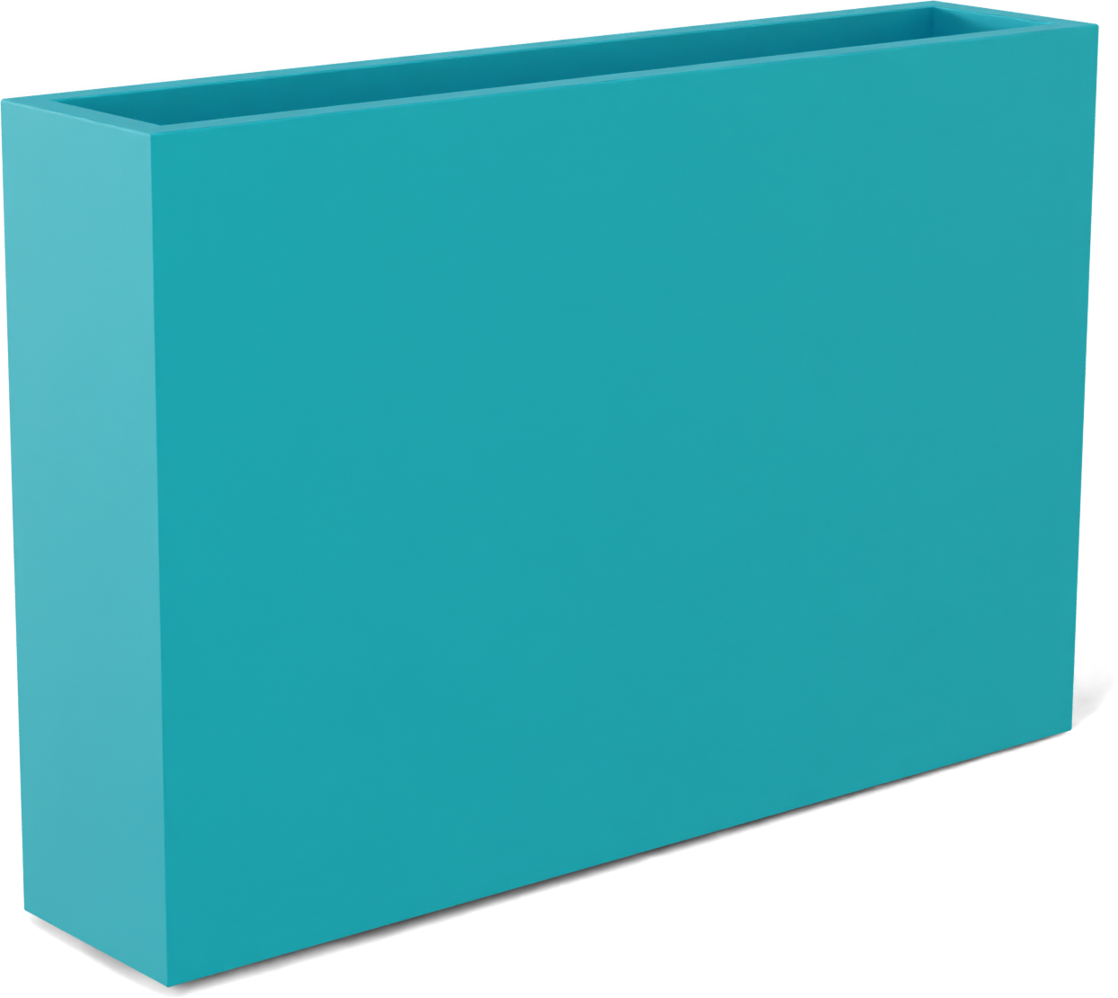 Amesbury Rectangular Fiberglass Planter in Satin Seafoam Green