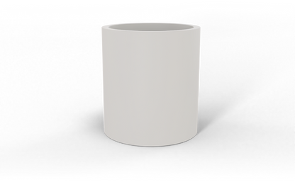 Rio Grande Round Fiberglass Planter in Matte Cement Grey