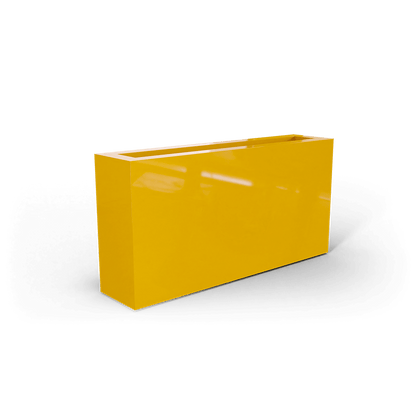 Camoux Rectangular Fiberglass Planter in Gloss Saffron