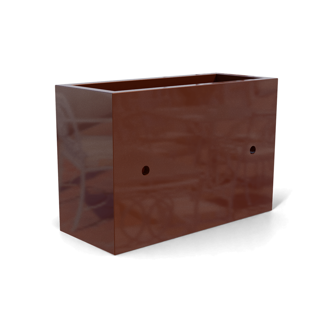 Nile Wall Planter Fiberglass Planter in Metallic Bronze