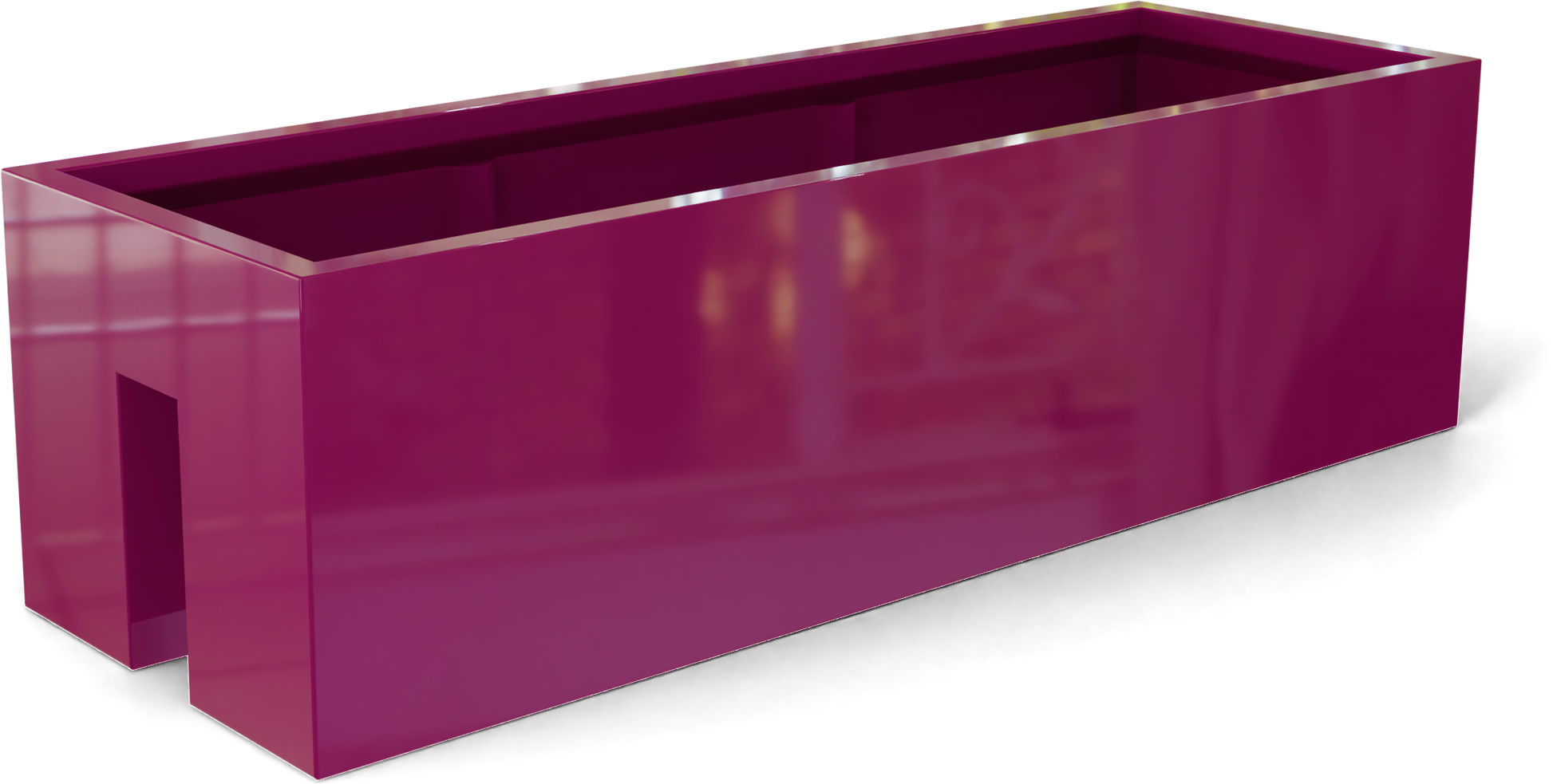 Tiergarden Fiberglass Planter in Gloss Eggplant