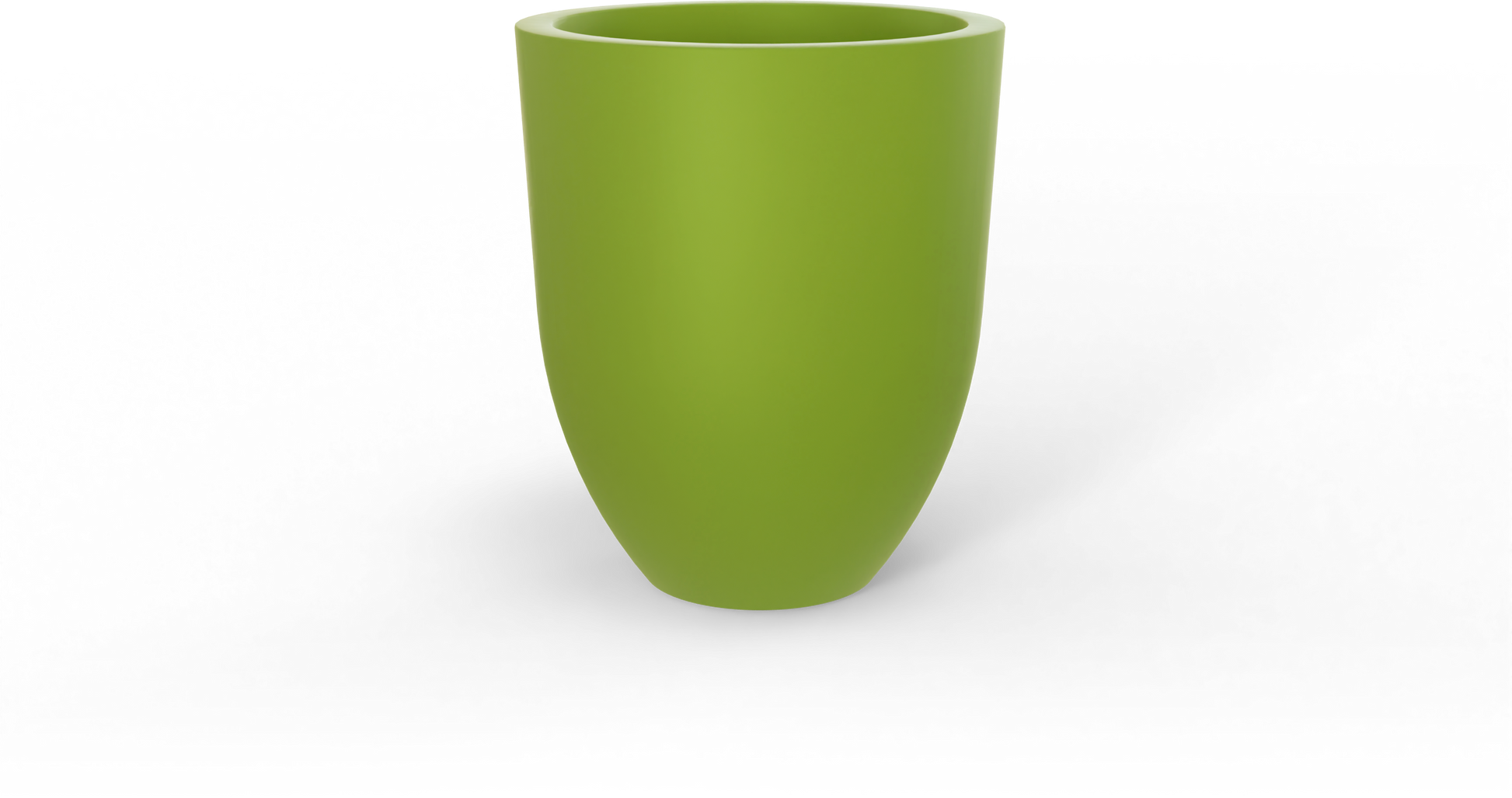 Valencia Round Fiberglass Planter in Satin Green