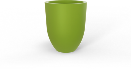 Valencia Round Fiberglass Planter in Satin Green