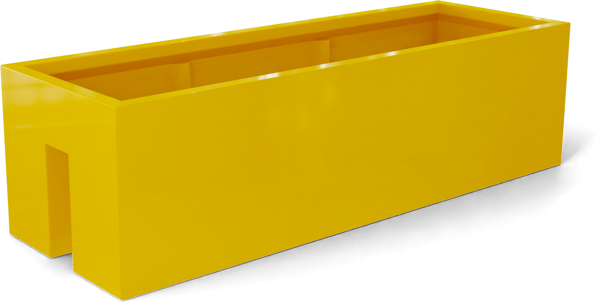 Tiergarden Fiberglass Planter in Gloss Saffron