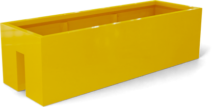 Tiergarden Fiberglass Planter in Gloss Saffron
