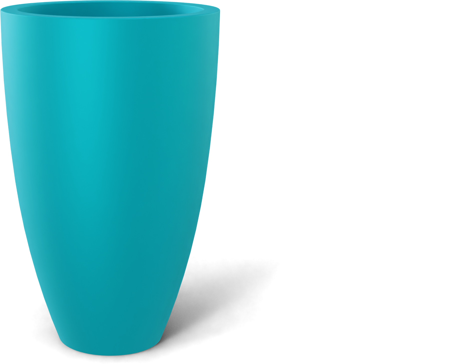 Brannan Round Fiberglass Planter in Satin Seafoam Green
