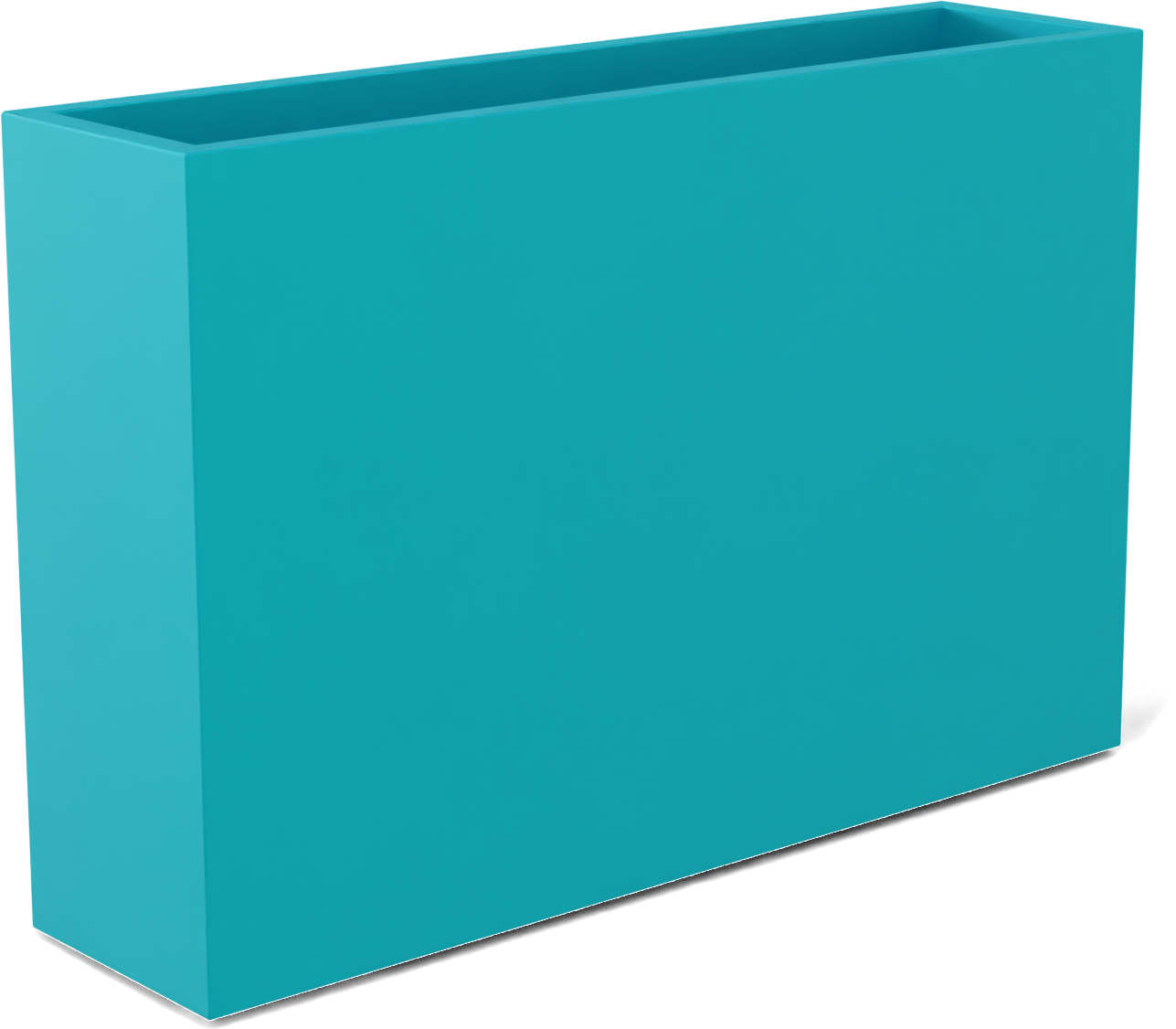 Delray Rectangular Fiberglass Planter in Satin Seafoam Green